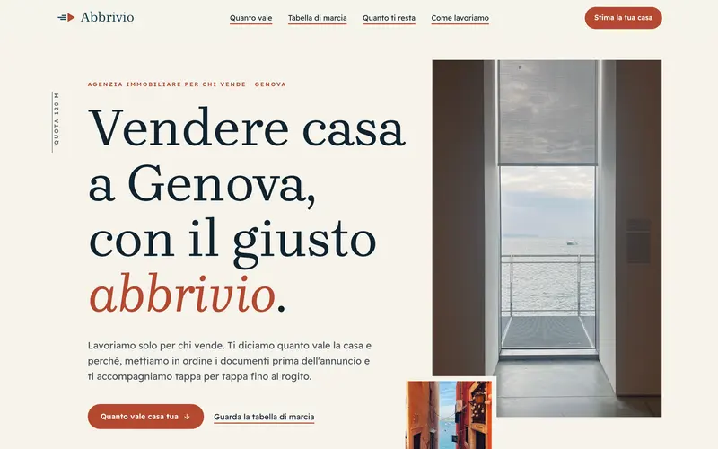 Home page of the demo website Abbrivio
