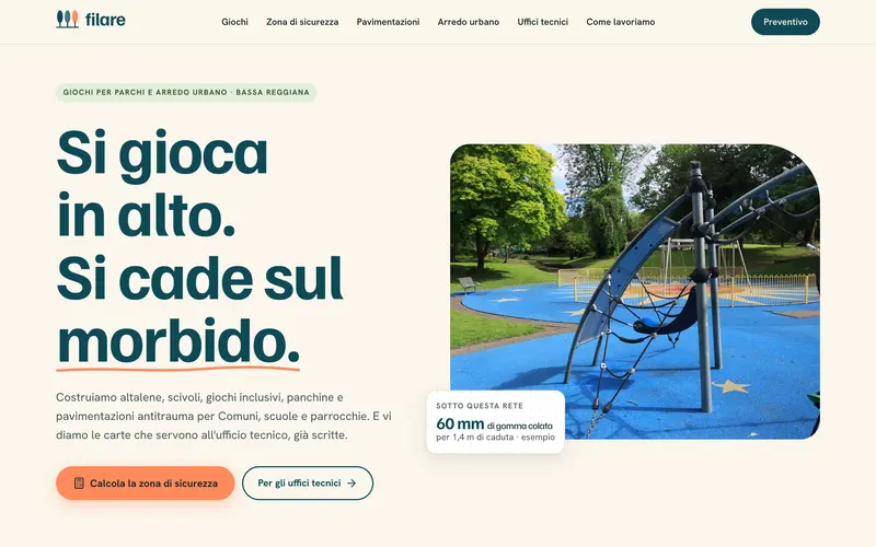 Page d'accueil du site de démonstration Filare
