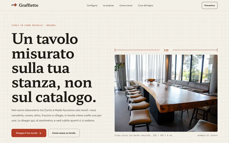 Page d'accueil du site de démonstration Graffietto