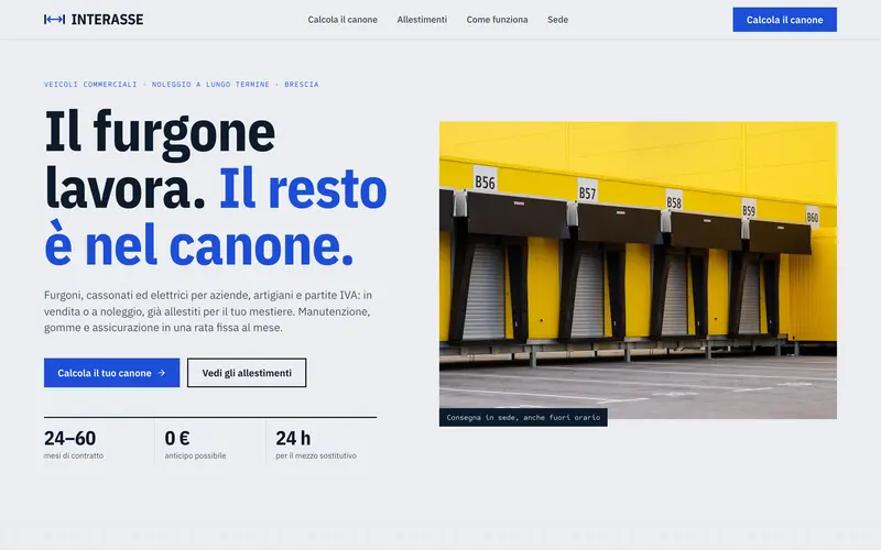 Startseite der Demo-Website Interasse